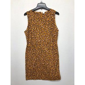 NWT Old Navy Women Sleeveless Sheath Dress Size Large Cheetah Print B247 -25